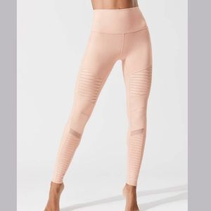 alo high waisted moto leggings - nectar xs
